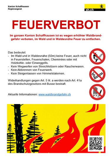 Waldbrandgefahr: Feuerverbot im Wald und in Waldesnähe